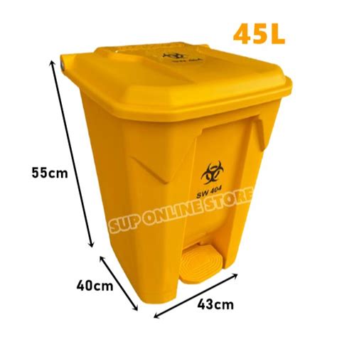 12L 15L 30L Clinical Waste Bin Biohazard Step On Bin Klinik