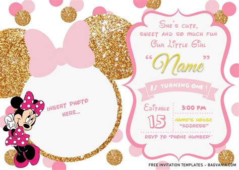 Minnie Mouse Card Templates Mightyprintingdeals