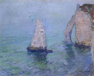 Roca del águila y Puerto de Aval Etretat Claude Monet Análisis del