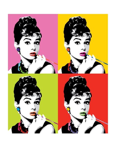 Audrey Hepburn POP ART Digital Download 4up Warhol-style Pop - Etsy