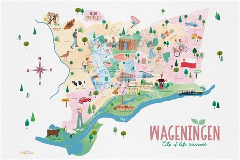 Wageningen Illustrated Map Portfolio