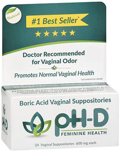 Ph D Boric Acid Vaginal Suppositories 24 Ct The Online Drugstore