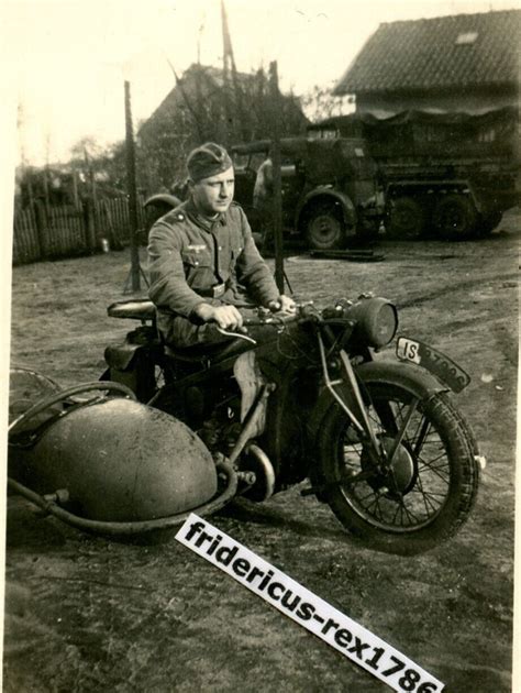 Foto Wh Krad Mit Beiwagen Motorrad Mit Kennung Is Provinz Hannover