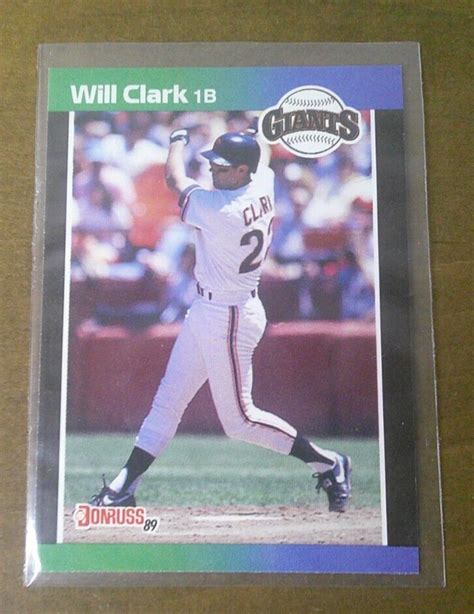 Rare Will Clark 1989 Donruss Baseball Card 249 Factory Error Card No