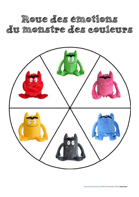 La Roue Des Motions Du Monstre Des Couleurs Roue Des Motions La