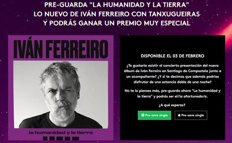 CANCIÓN IVÁN FERREIRO TANXUGUEIRAS El pop de autor de Iván Ferreiro se