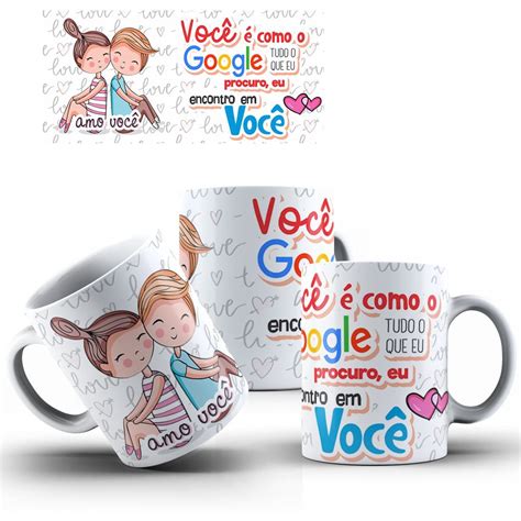 Feliz dia dos namorados Caneca de Porcelana 325 ml Você é como o google