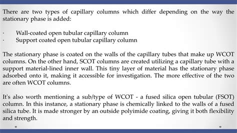 Ppt What Are The Types Of Capillary Columns Powerpoint Presentation Free Download Id12075149