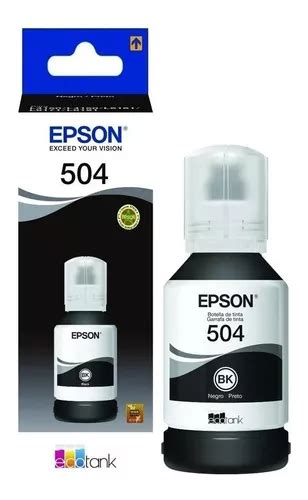 Tinta Refil T504 Preto Epson De L4150 L4160 L6161 L6171 L619