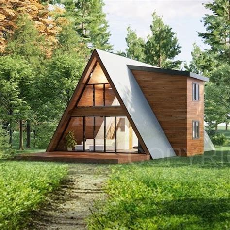 A Frame Cabin House Plan Forest Cabin House Premium Plan Bedroom