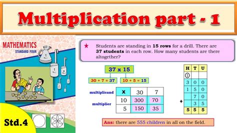 4th Standard Maths Multiplication Part 1 Multiplication Using The