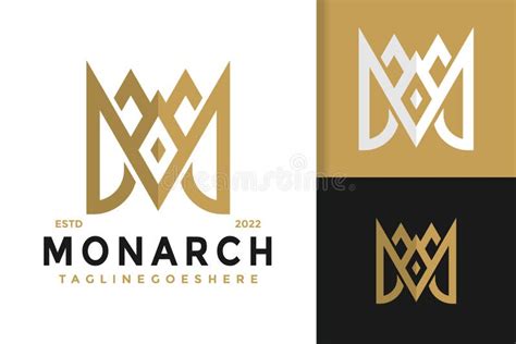 Letter M Crown Creative Logo Design Brand Identity Logos Vector