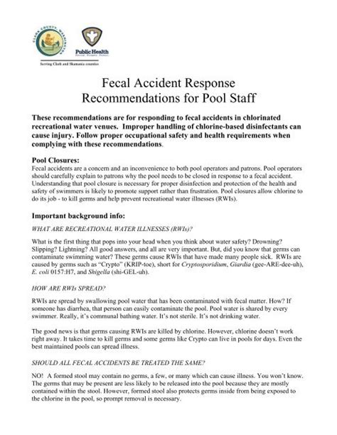 Fecal Accident Response