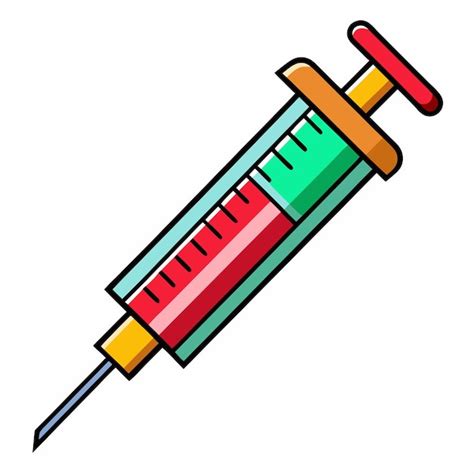 Syringe Clipart Cartoon Style Vector Illustration Premium AI