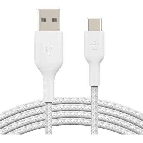 Belkin BOOSTCHARGE Gevlochten USB C Naar USB A Kabel Wit 2 Meter