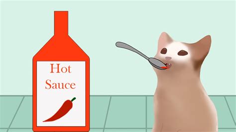 Pop Cat Eats Hot Sauce Meme Youtube