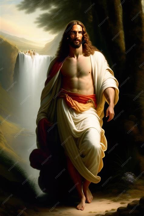 Premium Photo Jesus Christ Royalty Color Image Of Jesus Christ In Christianity With Color On