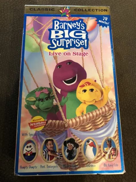 Barneys Big Surprise Live On Stage Vhs Tape Movie Classic Collection Rare 1998 Eur 053