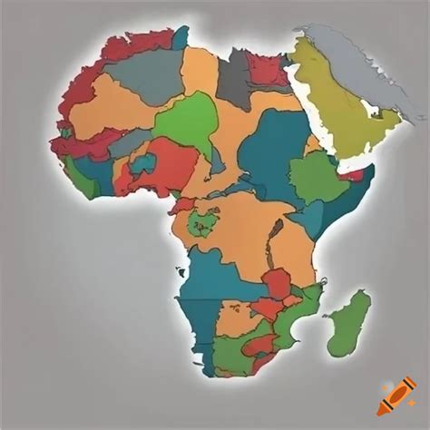 Mapa Politico De Africa Para Hacer Rompecabezas On Craiyon