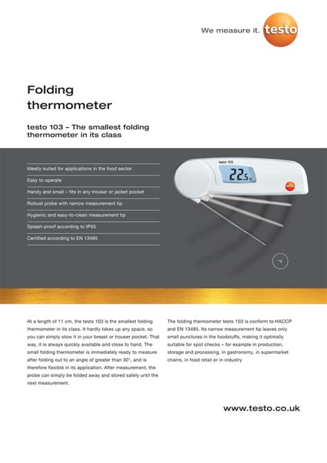 Testo Datasheet Pdf