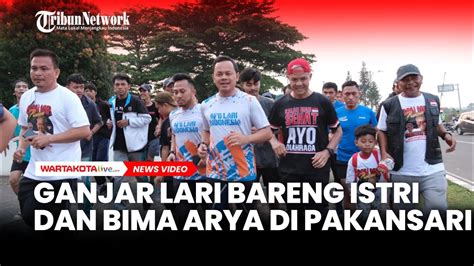 Ganjar Pranowo Lari Pagi Bareng Istri Dan Bima Arya Di Pakansari