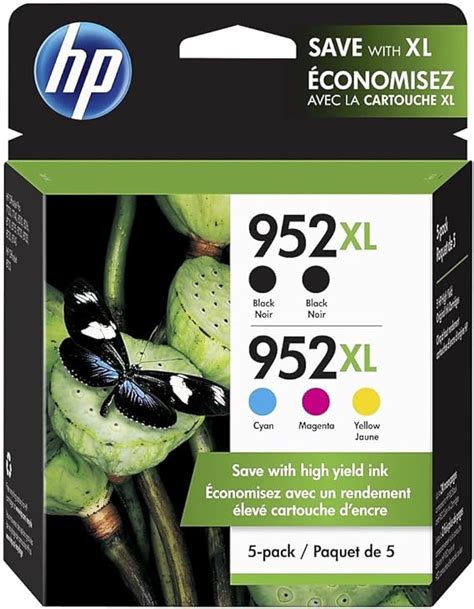 Hp 952xl 952xl 6za00an Ink Cartridges Cyan Magenta Yellow Black 5 Pack In