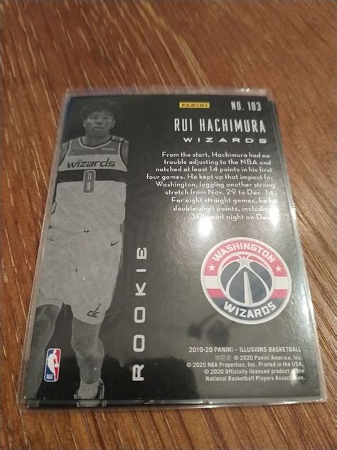 Rui Hachimura Rookie Rc Panini Illusions Washington Wizards