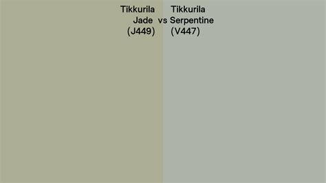 Tikkurila J Jade Vs V Serpentine Side By Side Comparison