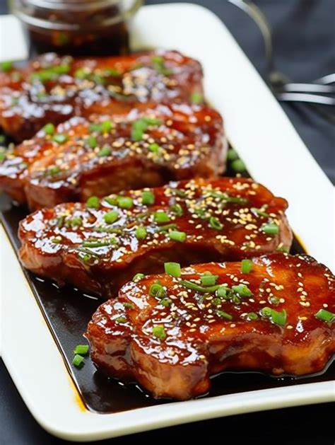 Juicy Korean Bbq Glazed Pork Chops