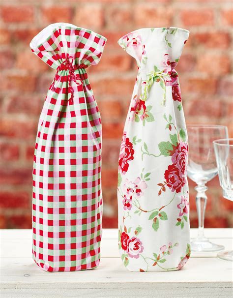 Wine Bottle Drawstring Covers Free Sewing Patterns Sew Magazine