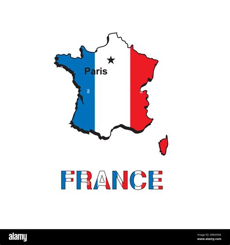 France map in the form of the French flag on a white background. Vector Stock Vector Image & Art ...