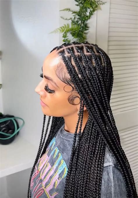 Cute Box Braids Hairstyles Braided Hairstyles For Black