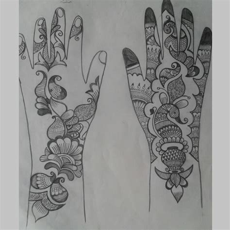 Pencil Sketch Of Mehndi Designs Crafts And Cooking