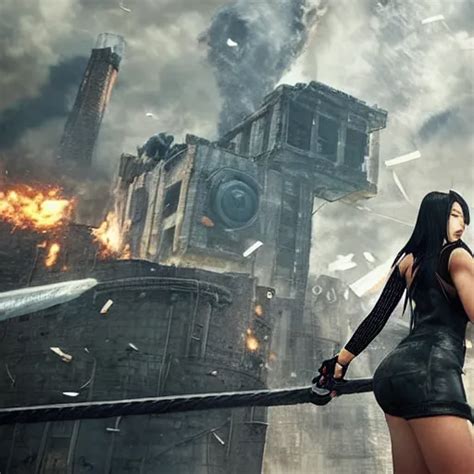 A Giant Giga Sized Tifa From Final Fantasy 7 Remake Stable Diffusion