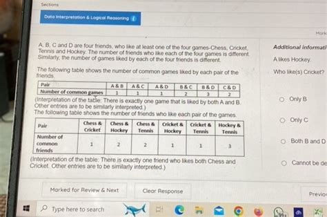 Sections Data Interpretation Logical Studyx