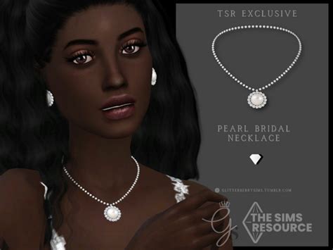 The Sims Resource Pearl Bridal Necklace