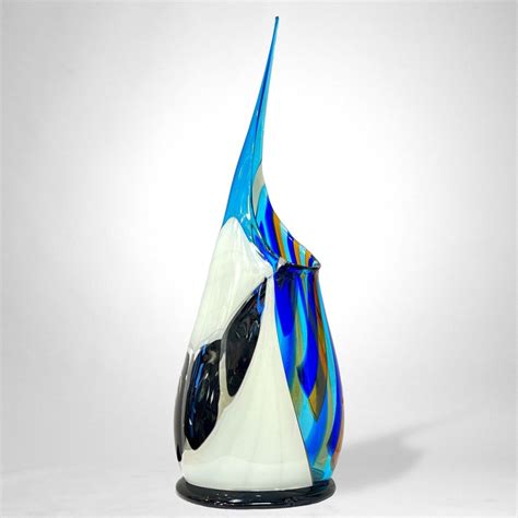 Sergio Costantini Vase Vaso Grande Con Base 73 Cm Murano S