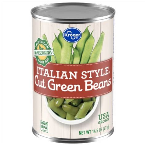 Kroger® Italian Style Cut Canned Green Beans 145 Oz Smiths Food