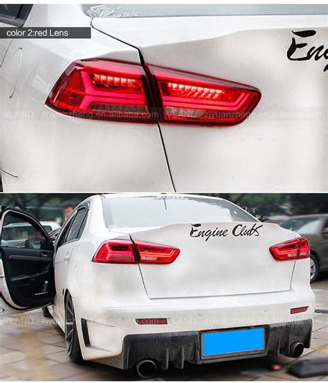 Fit Lancer Evo X 2008 2017 Led Taillights Tuning Lamp Red Smoke Au Di