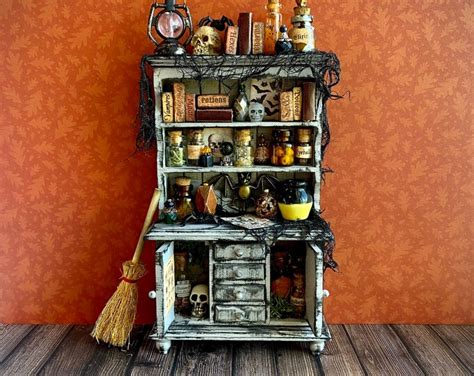 Miniature Witch Cupboard 1 12 Scale Halloween Furniture Artisan