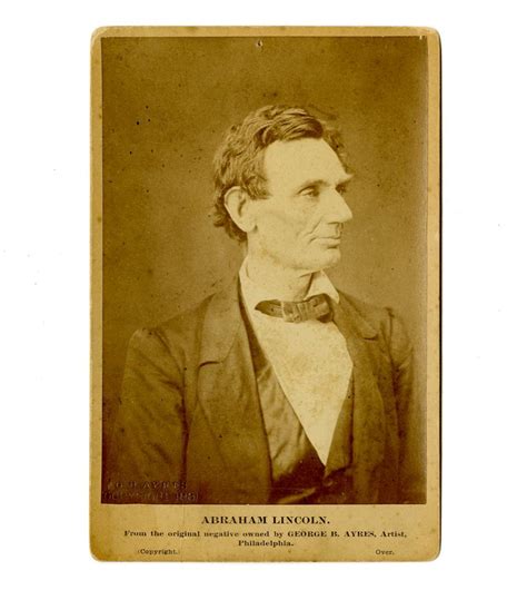 At Auction Abraham Lincoln 1881 Lincoln Cabinet Card Produced By