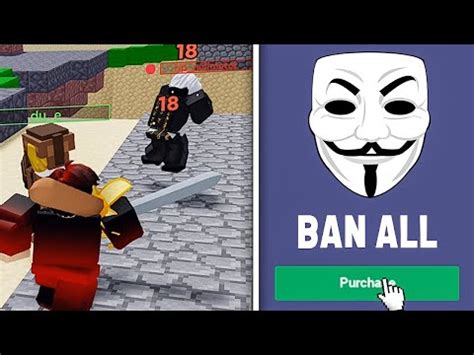 I BANNED EVERY HACKER In Roblox Bedwars YouTube