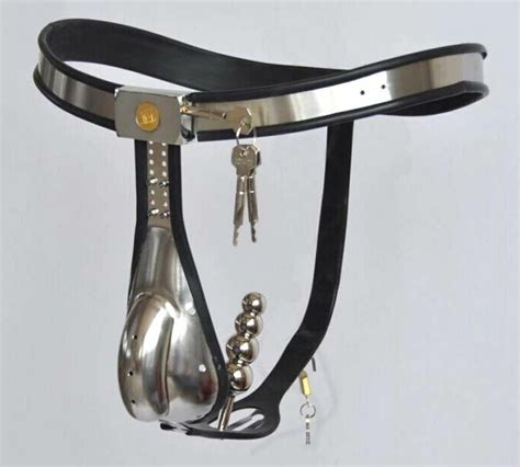 Male Chastity Belt Mens Stainless Steel Chastity Cage Pants With