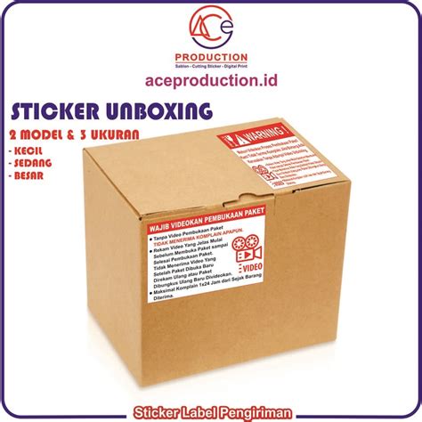 Jual Stiker Label Pengiriman Sticker Stiker Unboxing Paket Shopee