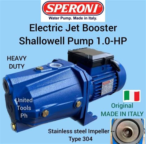 Speroni Original Made In Italy Jet Shallowell Booster Pump Hp Heavy