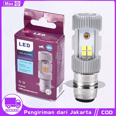 Jual LAMPU DEPAN MOTOR LED PHILIPS LAMPU LED 2SISI H6 ARUS DC P15D M5