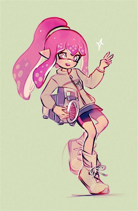 Inkling Player Character And Inkling Girl Splatoon And More Drawn