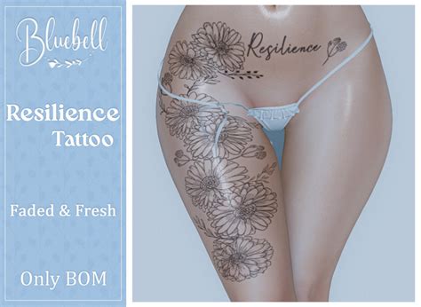 Second Life Marketplace Bluebell Resilience Tattoo