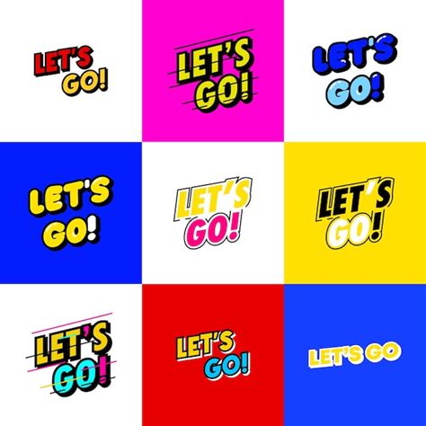 Premium Vector Lets Go Banner Template Vector