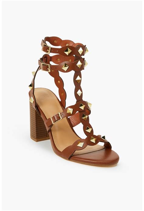 Katerina Gladiator Heeled Sandal Shoes In FRENCH OAK Get Great Deals